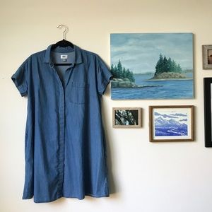 DONATED Denim Shirt Dress